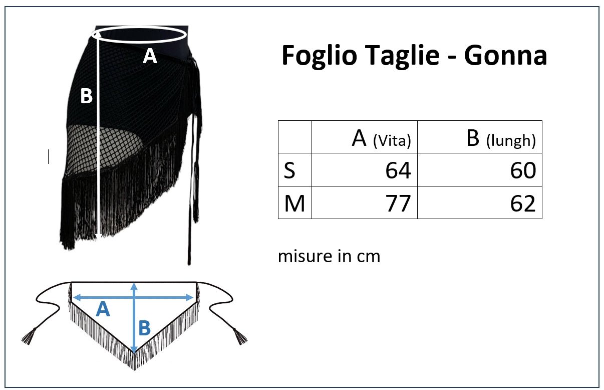 Gonna in Rete con Frange per Danze Latine – Dinamismo e Stile