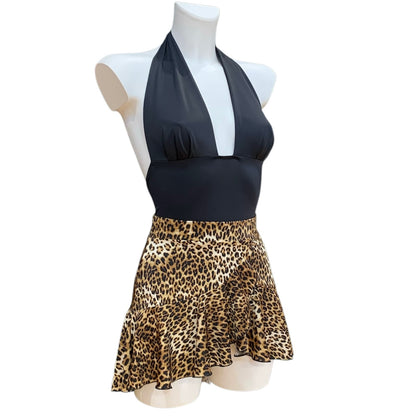 Gonna-corta-animalier-leopardata-balze-danza