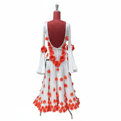 abito-danza-standard-bianco-con-fiori-3d-rossi-maniche-campana