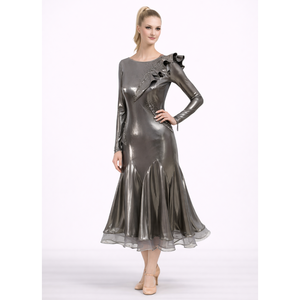 abito-professionale-ballo-liscio-silver-effetto-lucido
