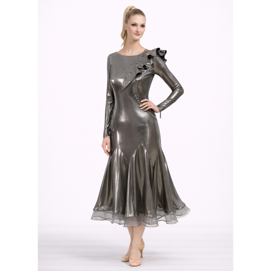 abito-professionale-ballo-liscio-silver-effetto-lucido