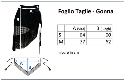 Gonna in Rete con Frange per Danze Latine – Dinamismo e Stile