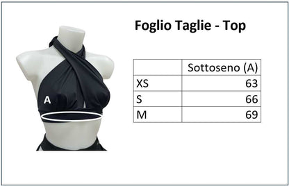 Top Danze Latine Incanto - Tessuto Italiano, Design Incrociato, Comfort Stretch