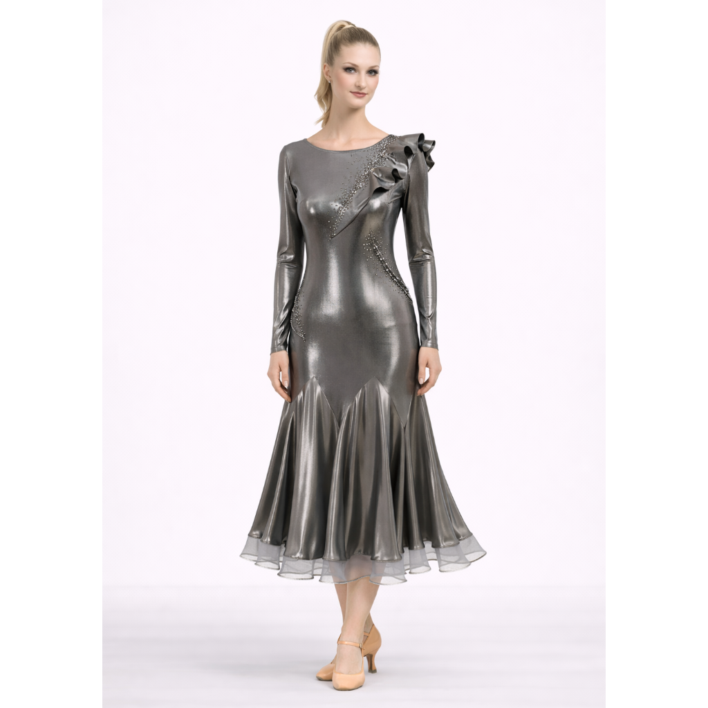 abito-professionale-ballo-liscio-silver-effetto-lucido