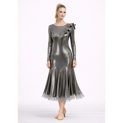 abito-professionale-ballo-liscio-silver-effetto-lucido